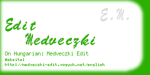 edit medveczki business card
